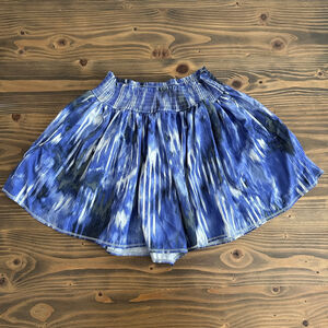 Women's Athleta A-Line Skirt XXS Blue White Tie-Dye